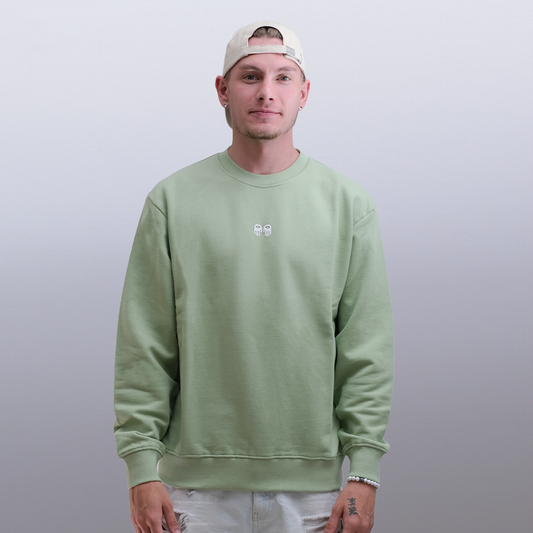 Bislett genser – lavender lilla/pastellgrønn