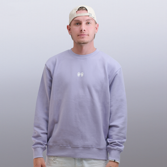 Bislett genser – lavender lilla/pastellgrønn