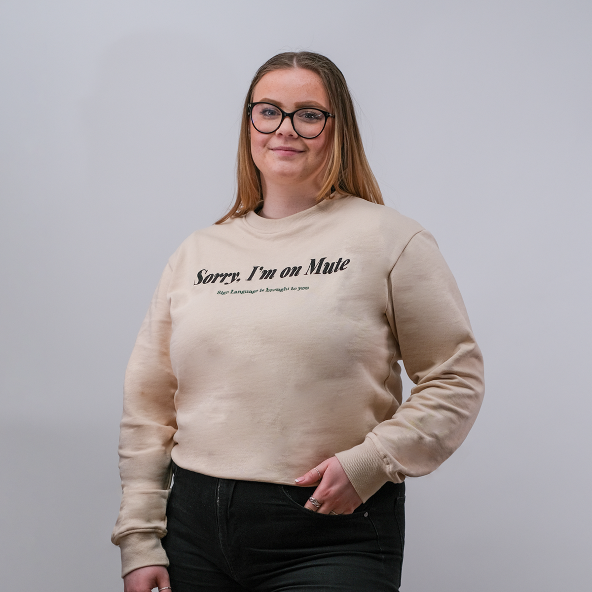 Grefsen genser – Beige/grønn