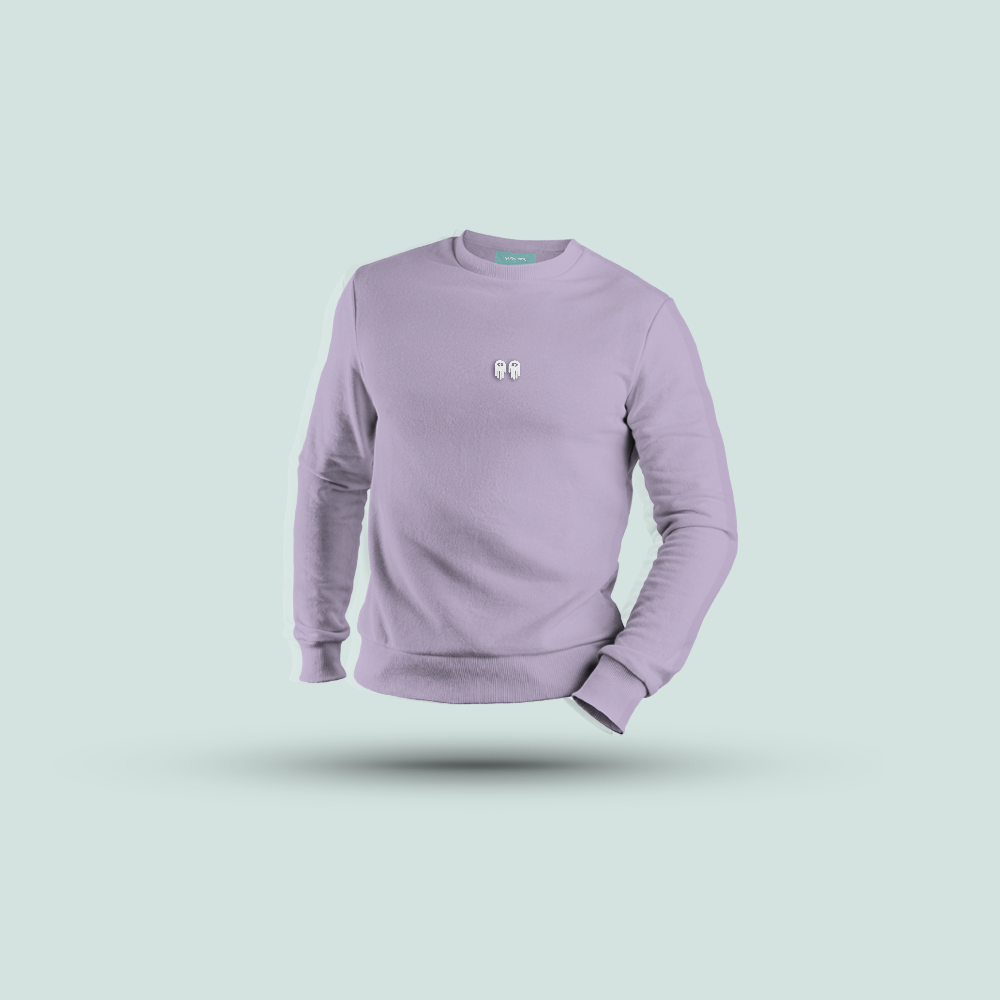 Bislett genser – lavender lilla/pastellgrønn