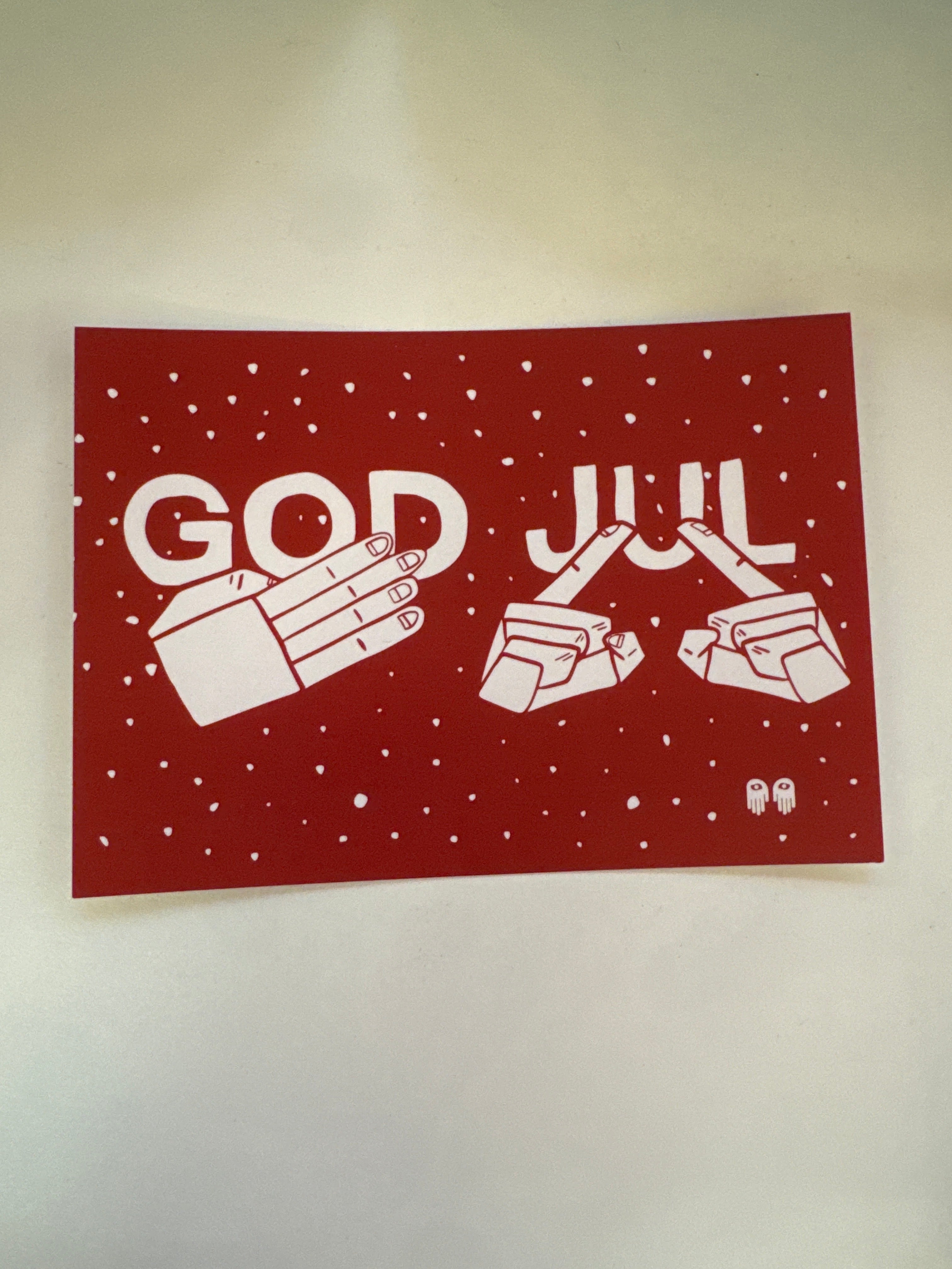 Julekort «God Jul» – på norsk tegnspråk