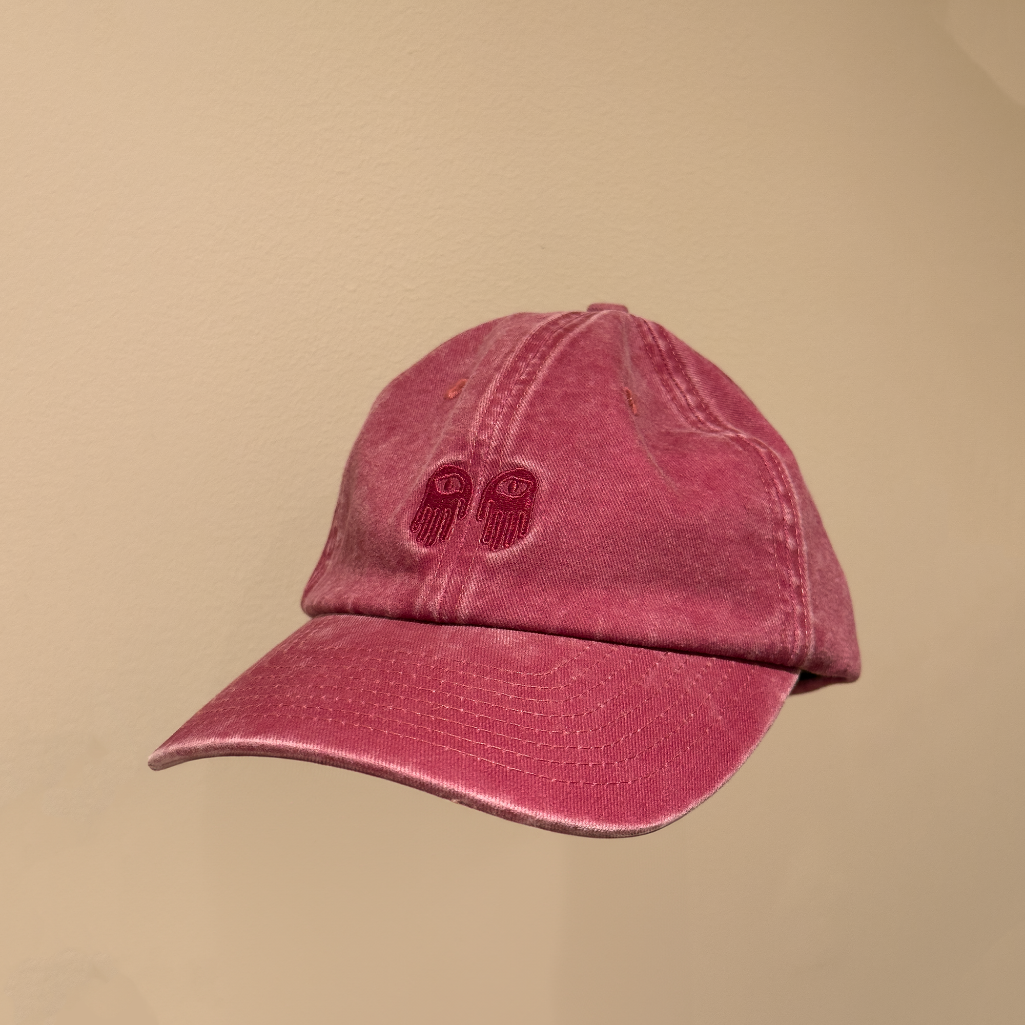 Washed Grønland dadcap - Sort, Blå, Olivengrønn og Burunder rød