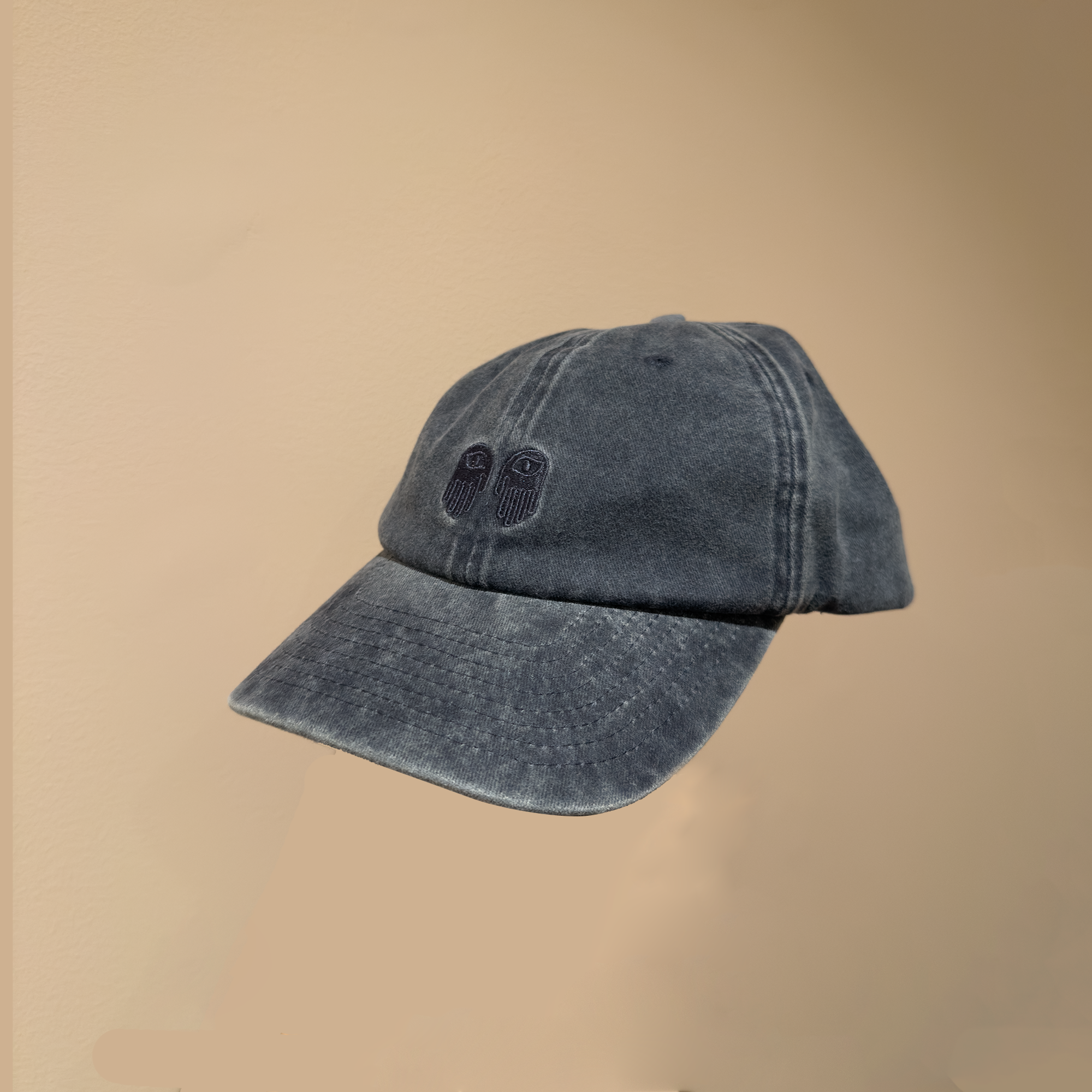 Washed Grønland dadcap - Sort, Blå, Olivengrønn og Burunder rød