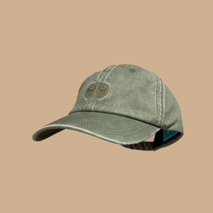 Washed Grønland dadcap - Sort, Blå, Olivengrønn og Burunder rød