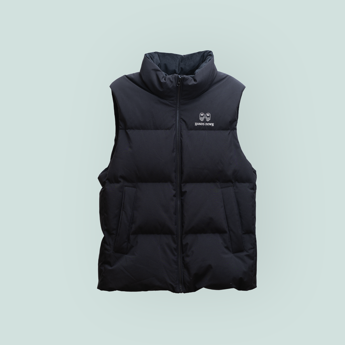 Sagene vest – sort/beige