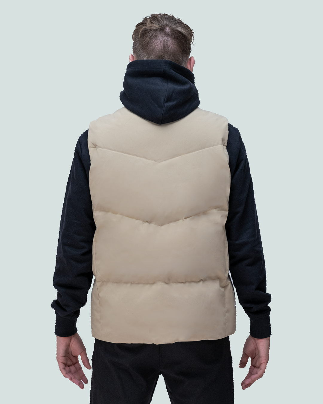 Sagene vest – sort/beige