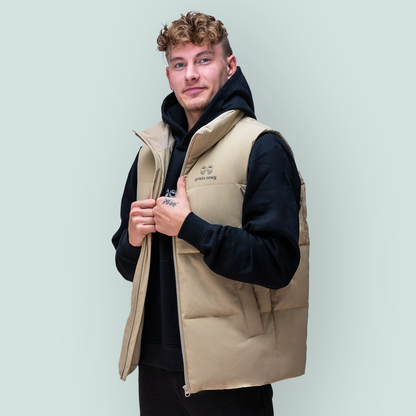 Sagene vest – sort/beige